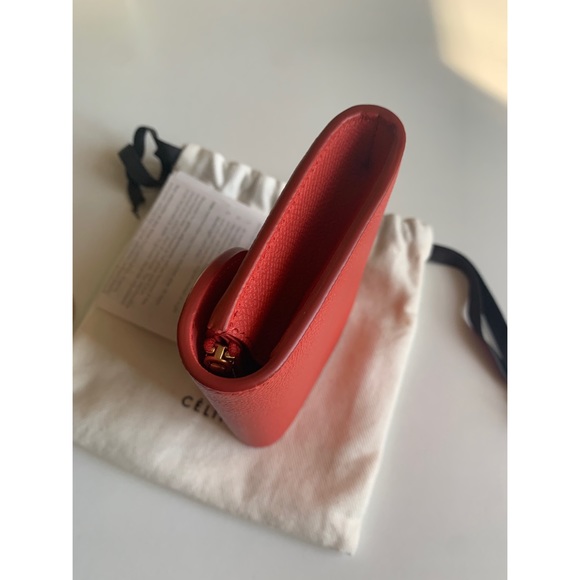 NWT Celine Trotteur  Red Wallet Card Holder - Picture 5 of 13